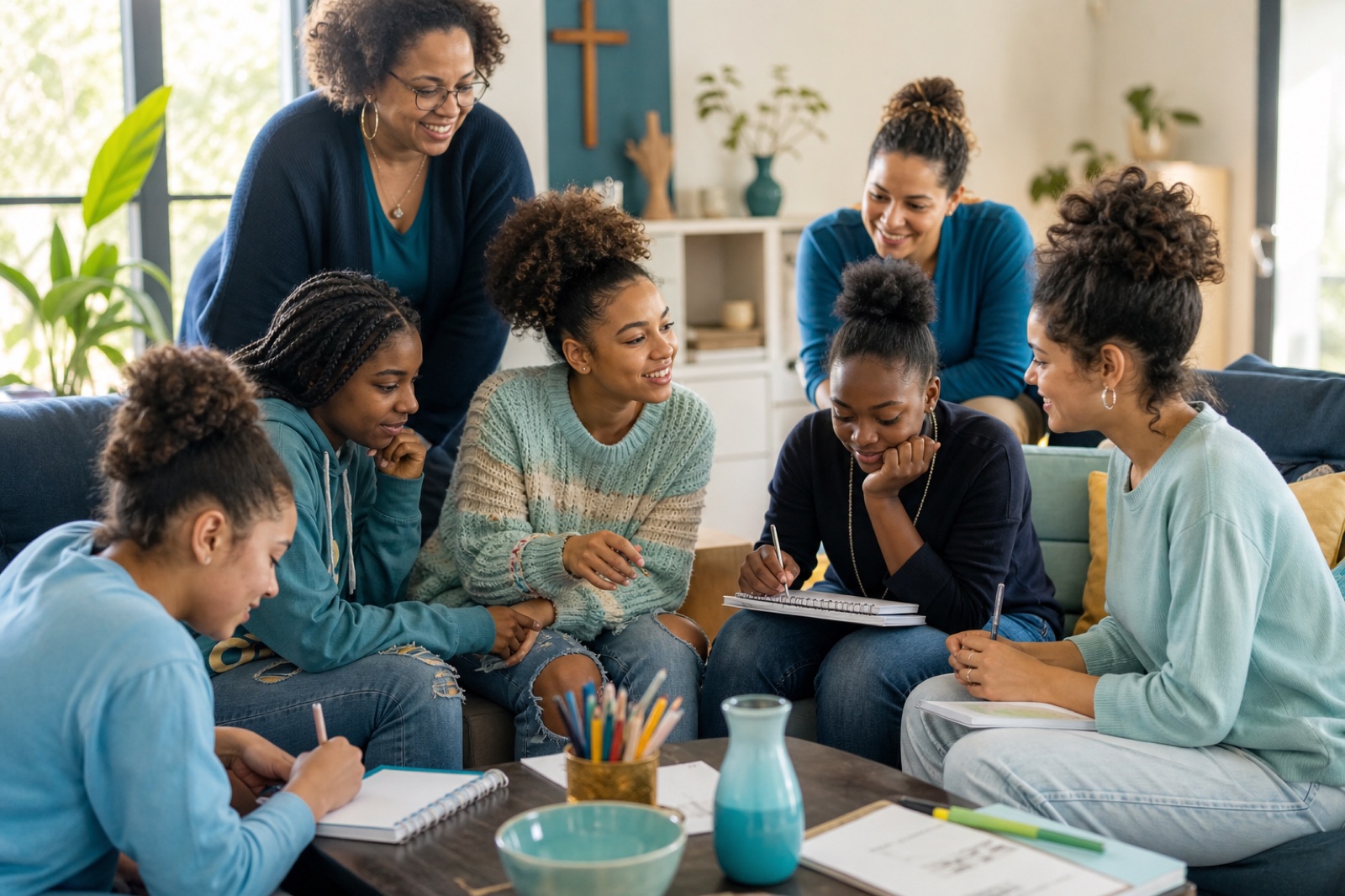 Girls ages 11 to 18 participating in a safely supervised formation group